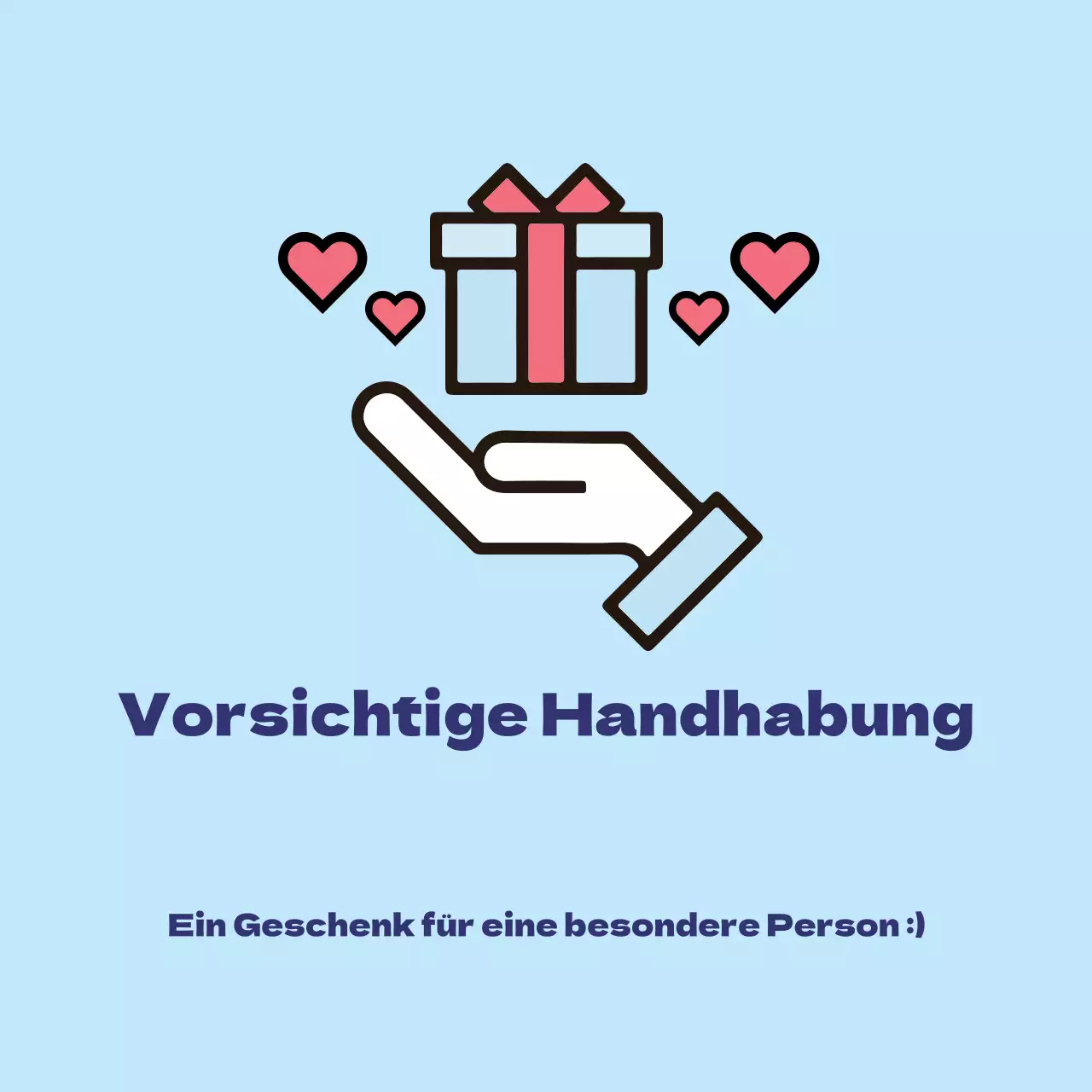 Vorsichtige Handhabung