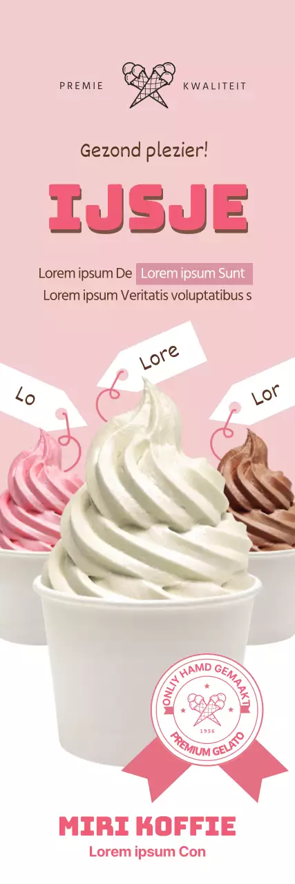 Markeer roze foto's om schoon ijs te promoten