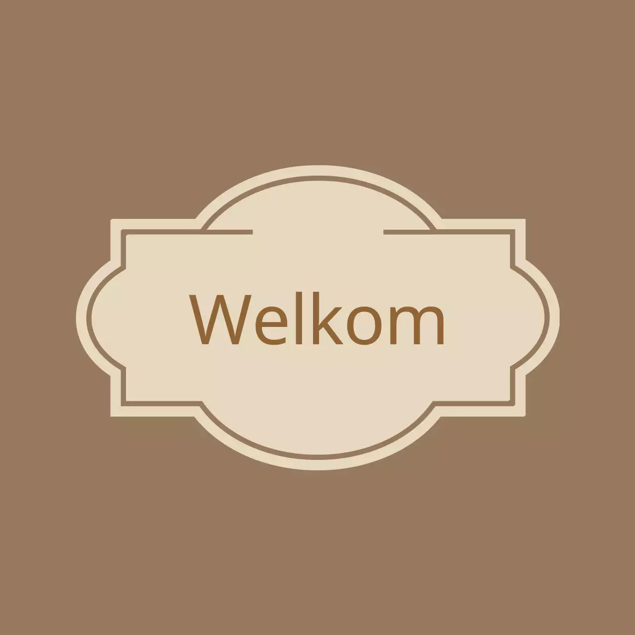 Welkomsbord met labels Hotel Valeant