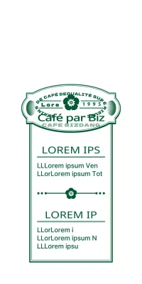 Vert et blanc, simple, moderne, rétro, emblème, logo, information sur les cafés