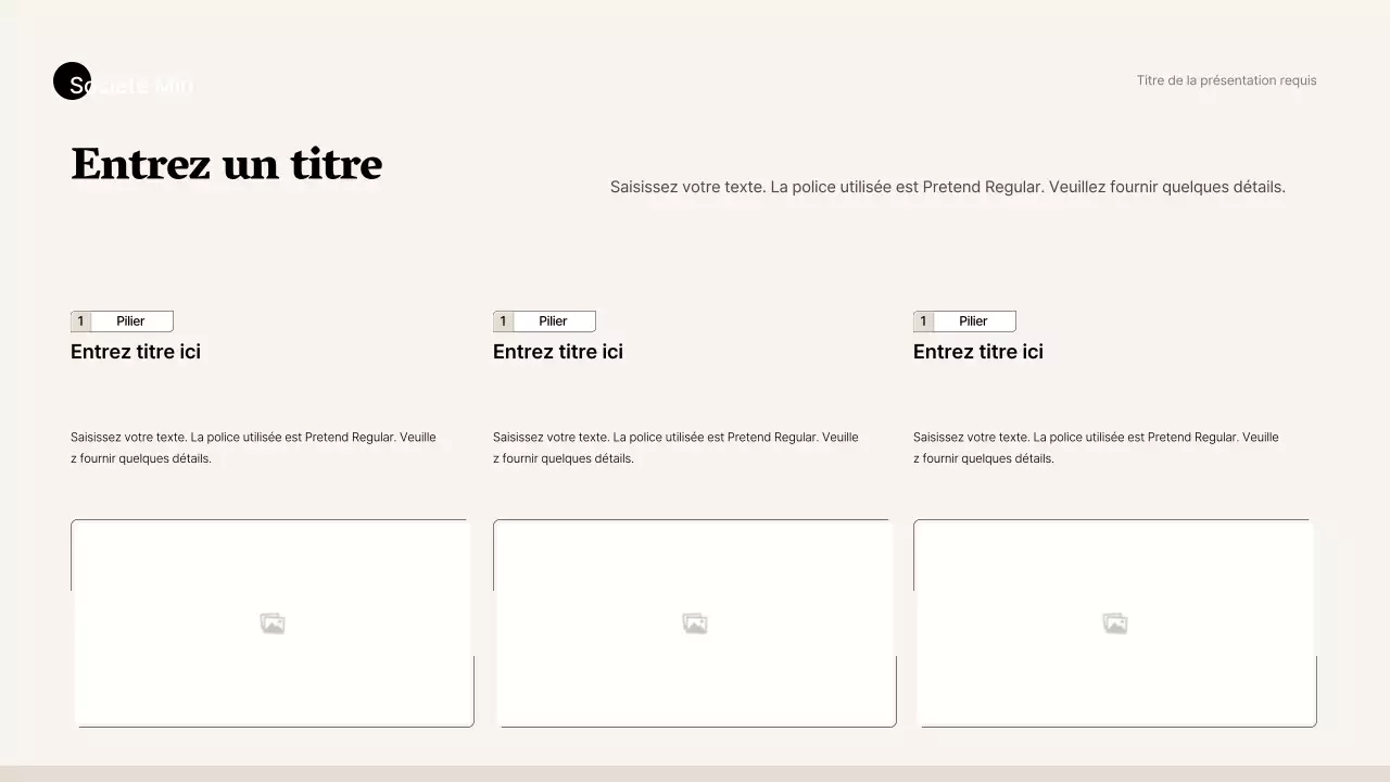 Style professionnel simple en beige et marron