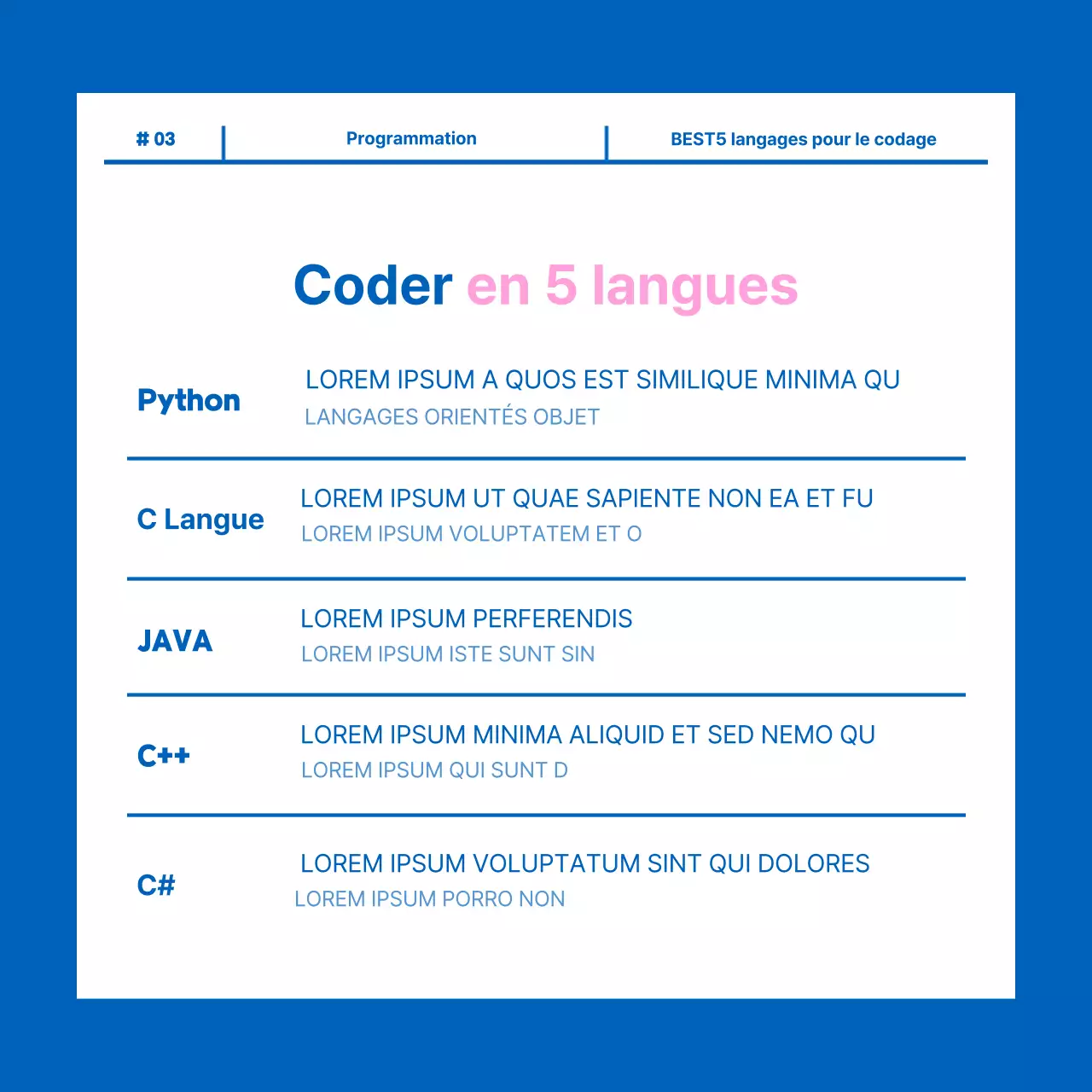 Carte de la journée du programmeur - nouveau design en bleu et rose