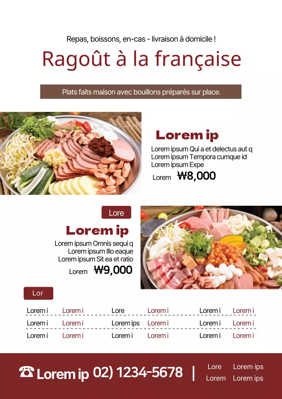 Photo rouge Nourriture mise en évidence Menu Motsunabe