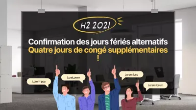 Annonces alternatives de vacances mettant en valeur des photos et des illustrations en noir et jaune