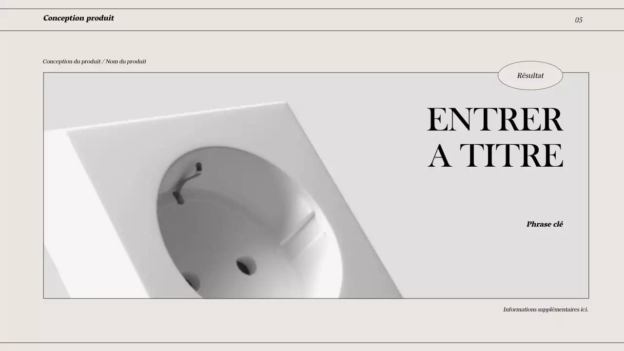 Portefeuille conceptuel aux lignes épurées en blanc cassé et noir