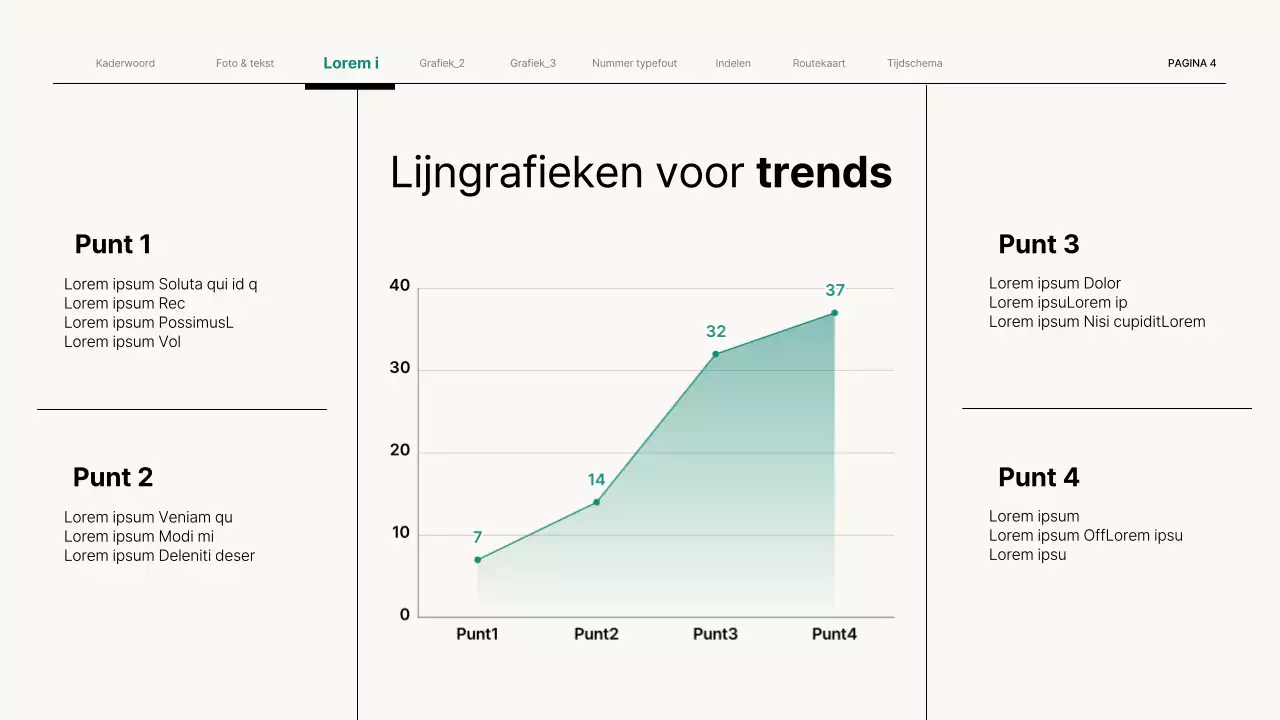 Eenvoudige zakelijke presentatie in beige
