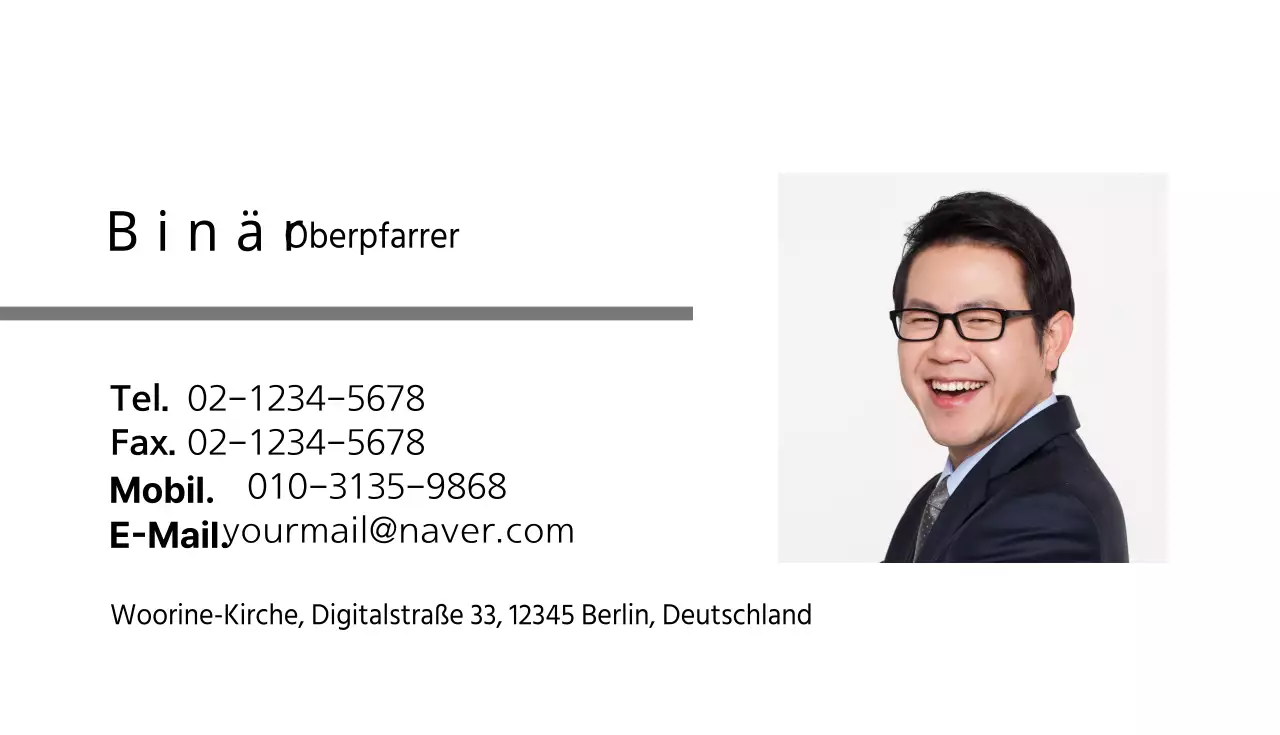 Porträt Business Corporate Visitenkarten