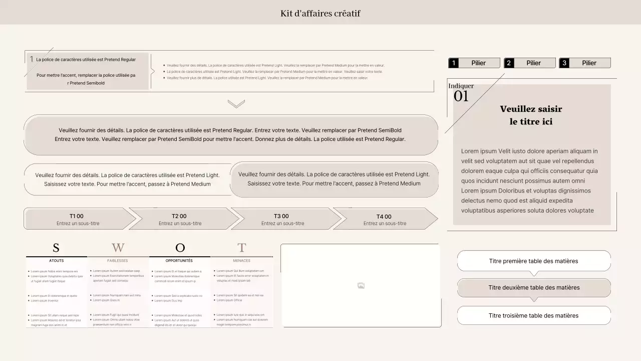 Style professionnel simple en beige et marron