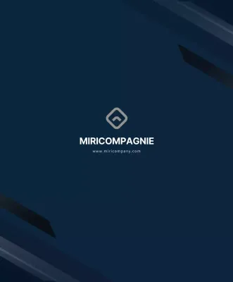 Concept simple avec motif géométrique bleu marine et blanc pour les marchandises d'une entreprise.