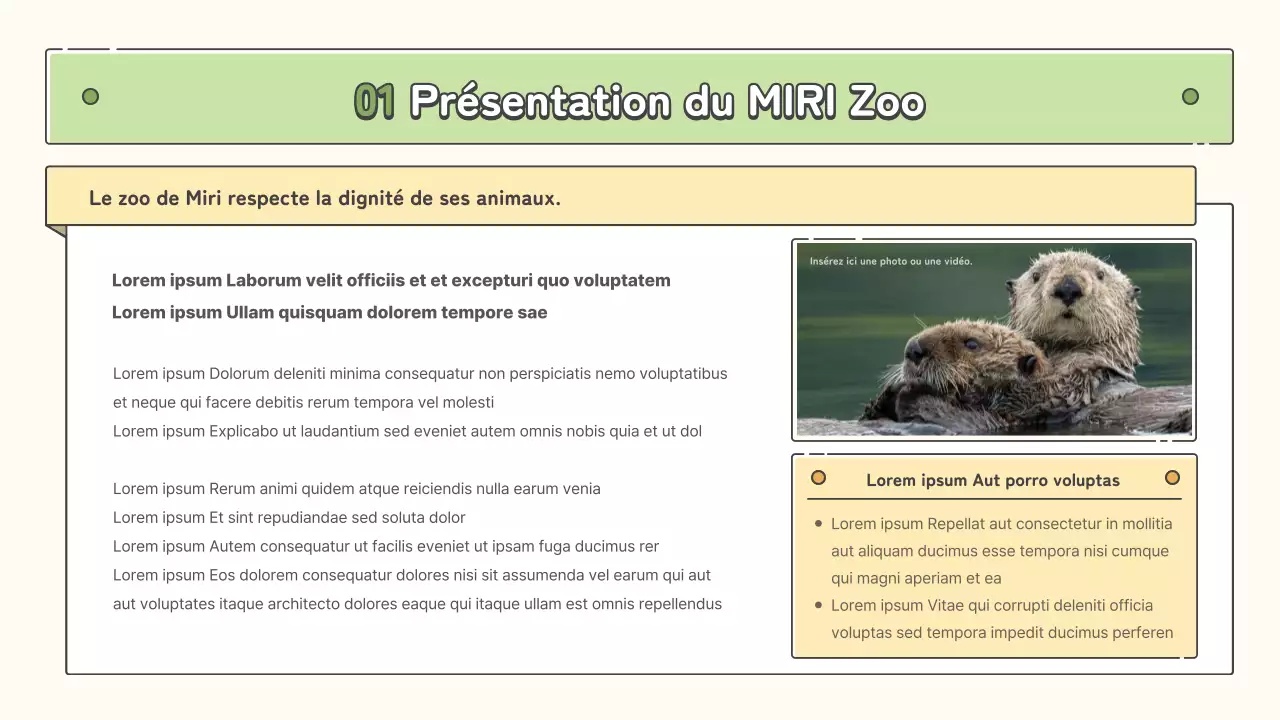 Matériel éducatif sur les zoos dans des tons pastel de jaune, de chartreuse et de bleu clair