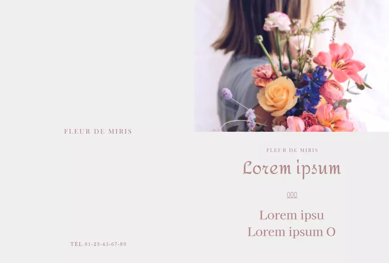 Pour la promotion d'un fleuriste en rose vintage