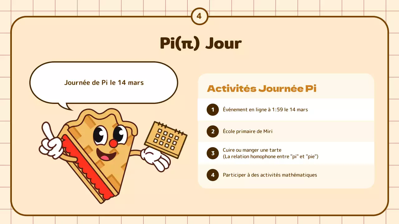 Mignon dessin animé d'éducation circonférentielle en beige et marron