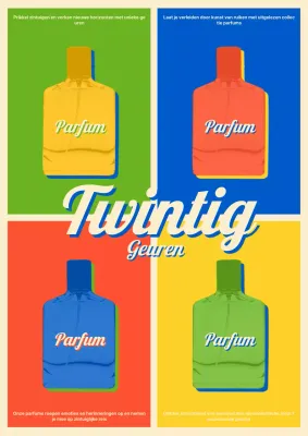 Pop Art Coming of Age Day in geel en blauw