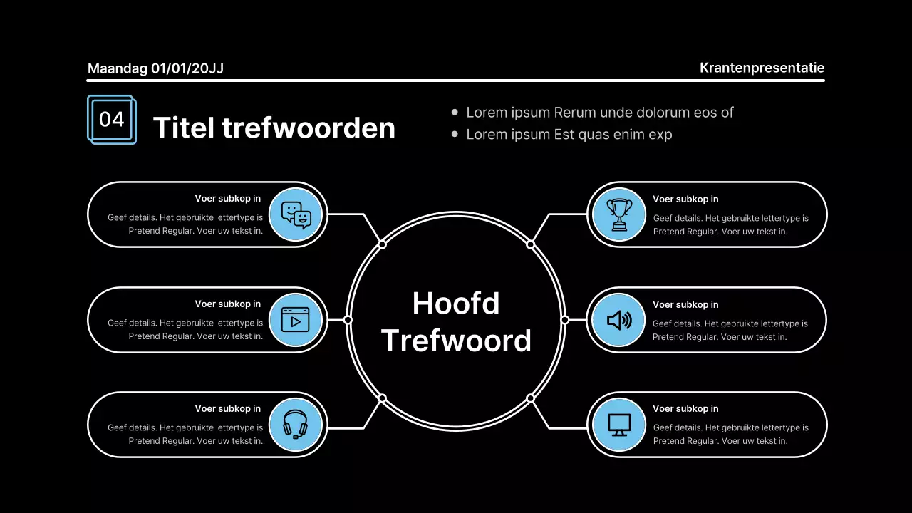 Aandachttrekkende presentatie met vette lijnen in een krantenconcept op een zwarte achtergrond