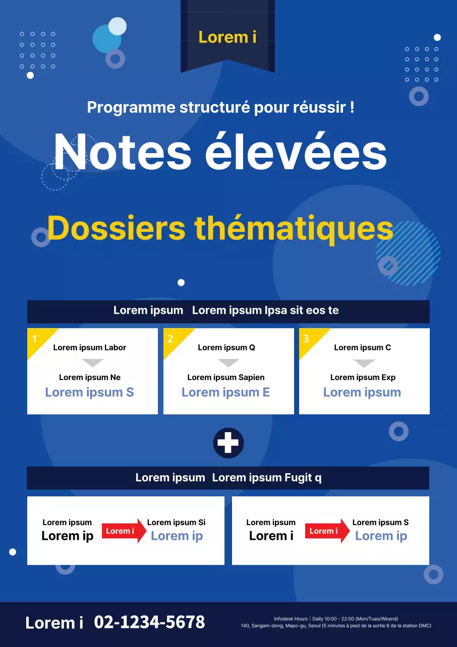 Lettrage bleu Mise en évidence endurance moderne Manifestation spéciale Promotion de l'école