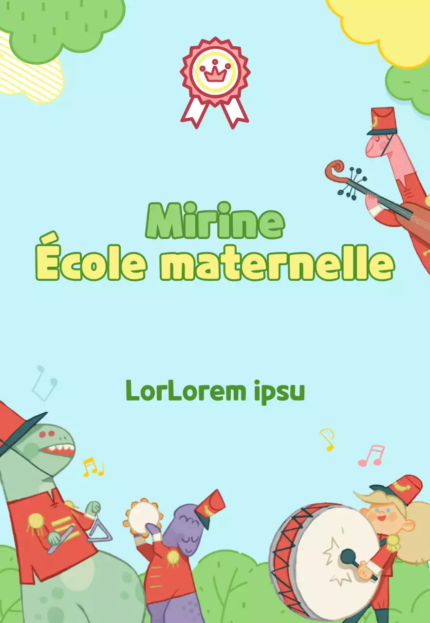 Jolie chambre d'enfant illustrée en bleu clair et chartreuse