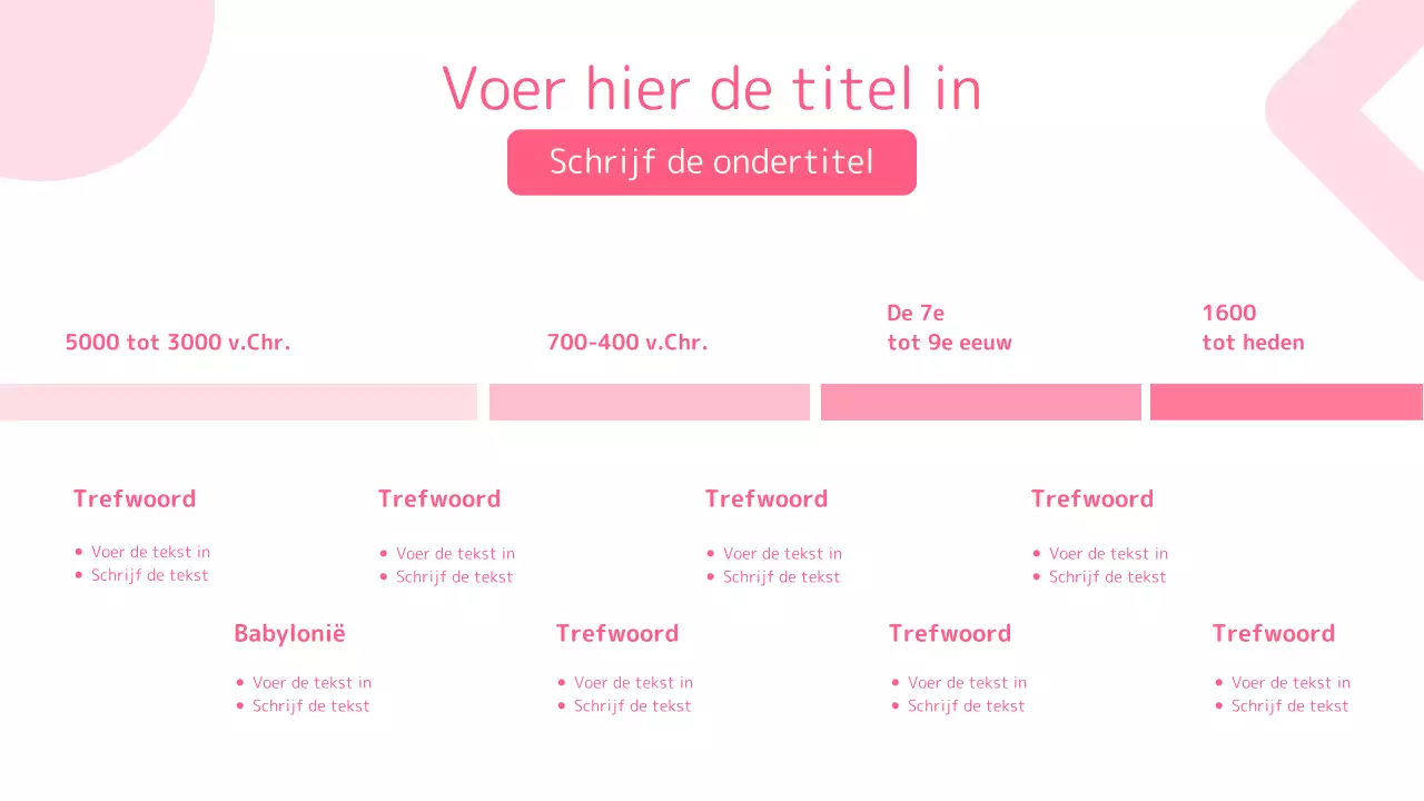 Roze Presentatie van strakke geometrische vormen