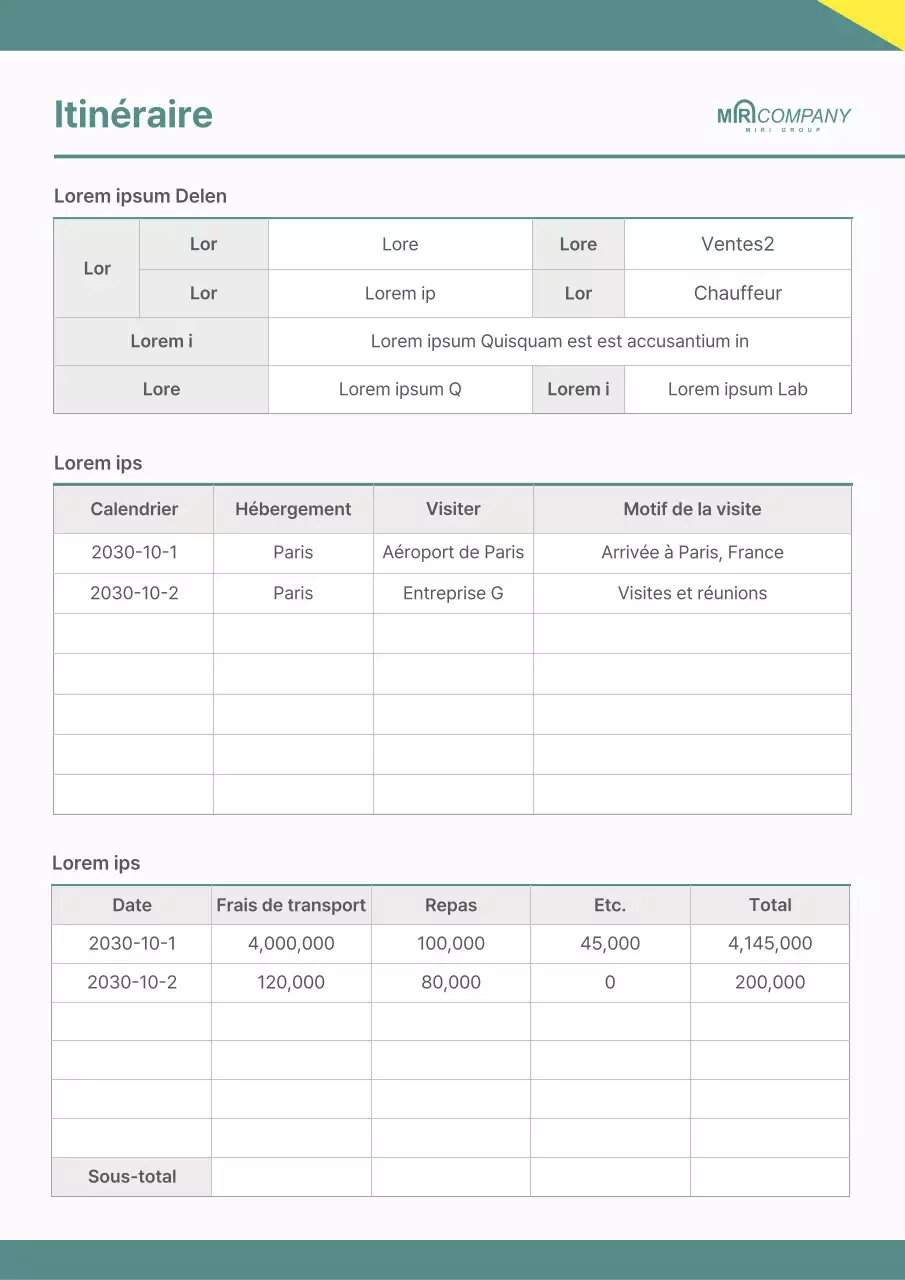 Un planificateur de voyage propre et écologique