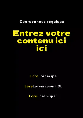 Promouvoir un simple calendrier des événements en noir et jaune