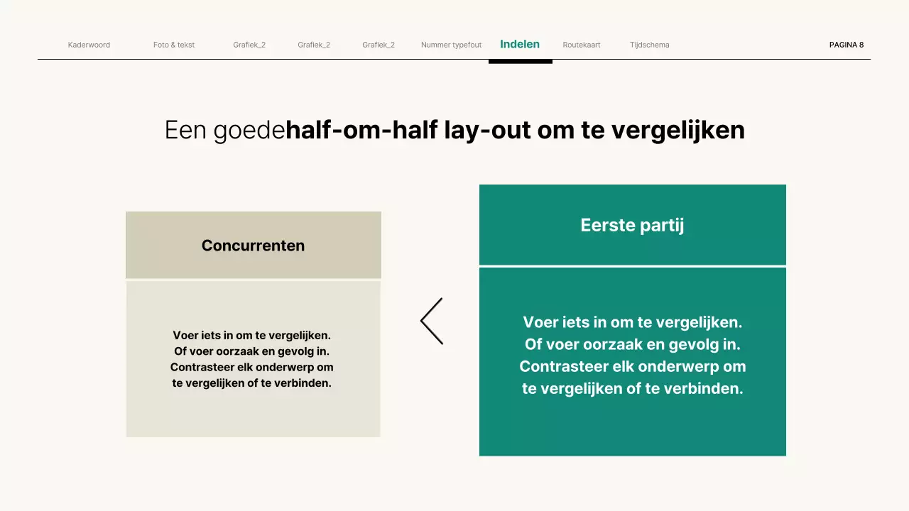 Eenvoudige zakelijke presentatie in beige