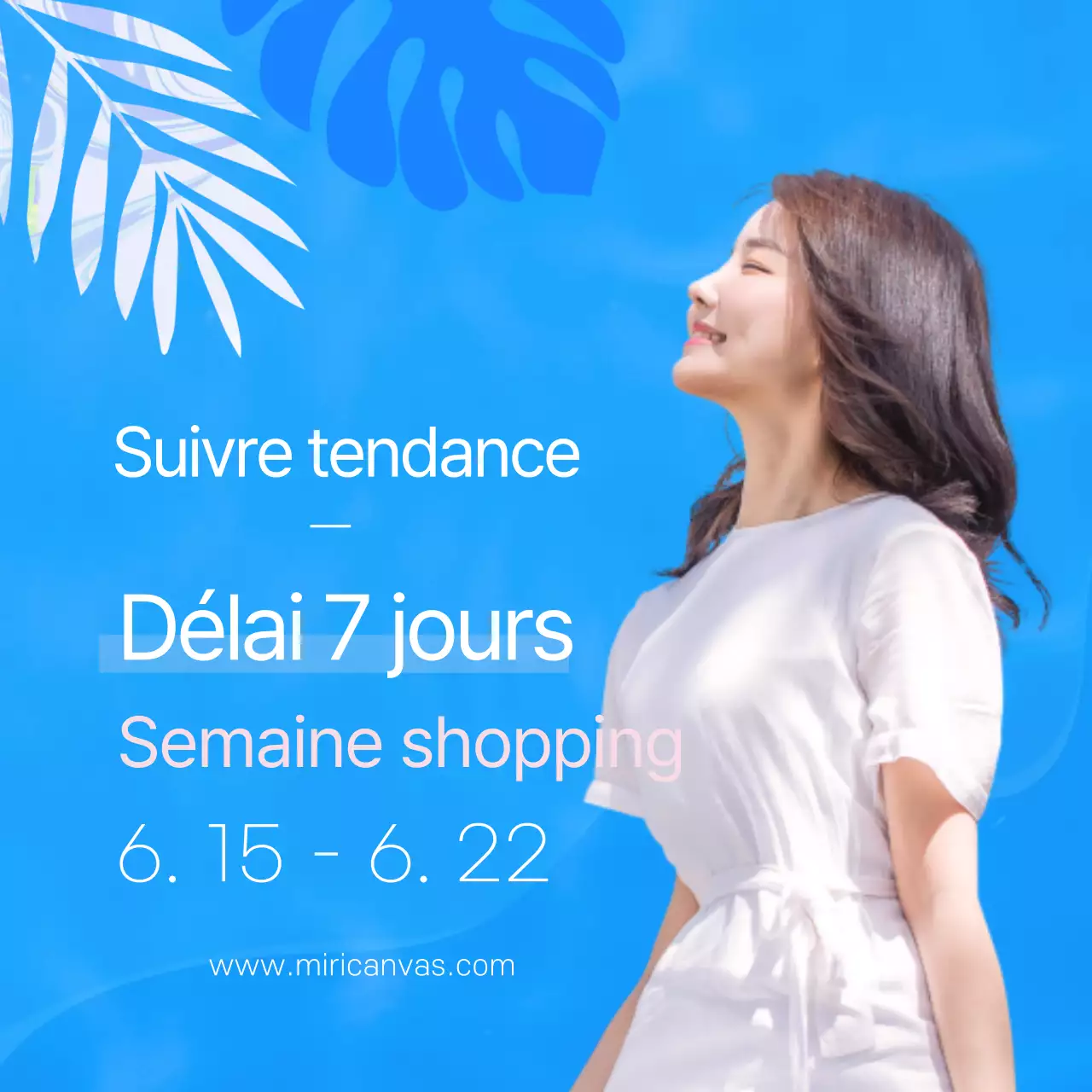 Bleu ciel Été 7 jours de la semaine du shopping Tendances de la mode féminine Escapade de vacances en mer