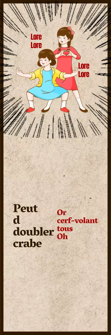 Image comique avec des accents beiges et rouges et un slogan anti-tabac