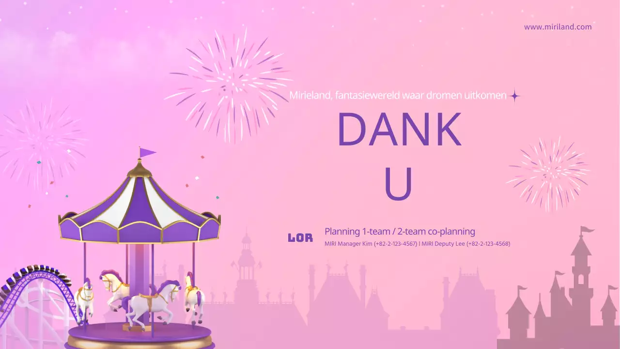 Pastelkleurige evenementenplanner voor pretparkparade