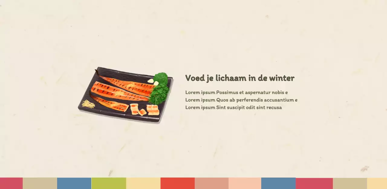 Traditioneel Koreaans restaurant concept coupon kalender in beige en bruin