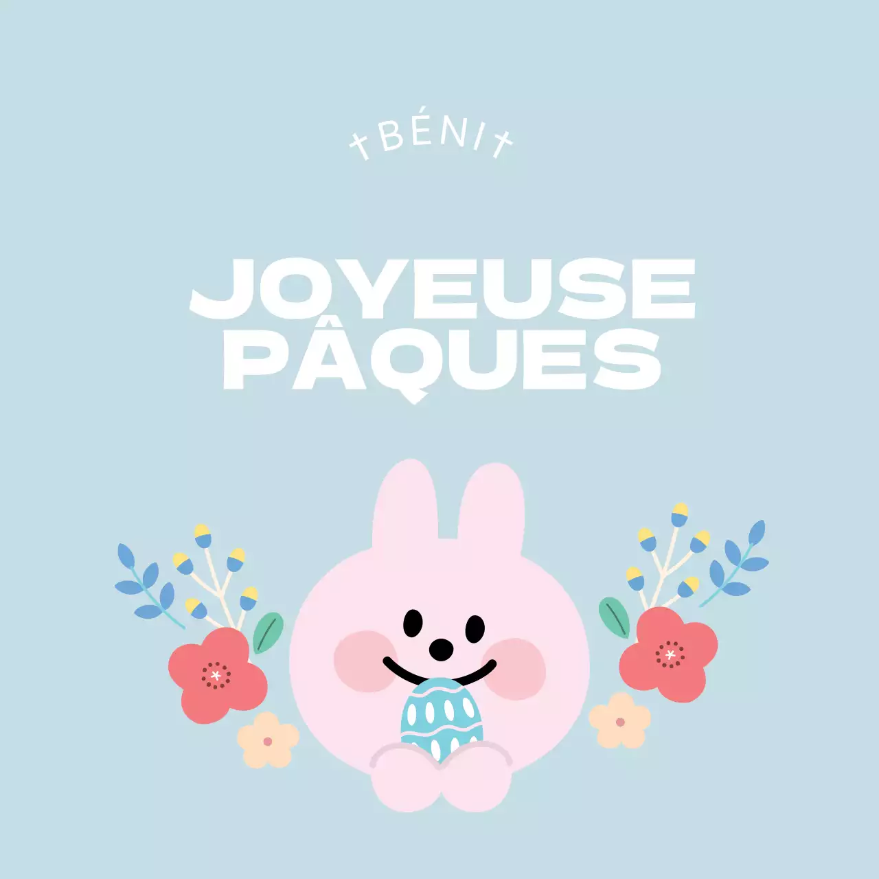 Illustration bleue, étiquettes de Pâques pour l'église