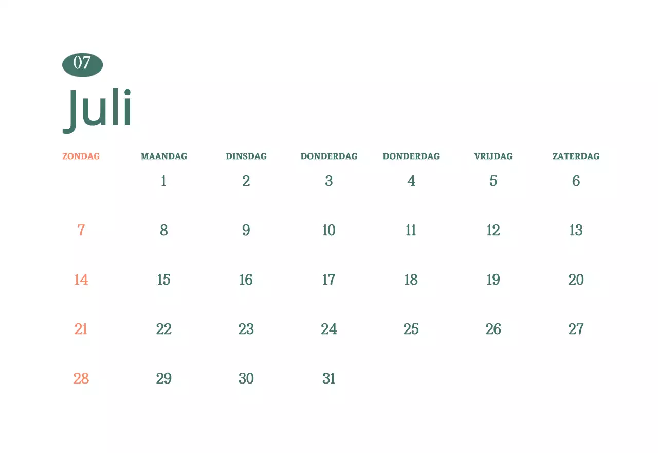 Cafékalender met aanbevelingen voor drankjes van de maand