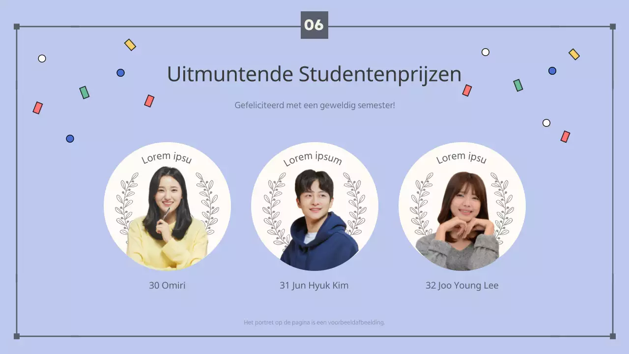 Aankondiging van de plenaire eindejaarsvergadering in een eenvoudige stijl van beige en lichtblauw