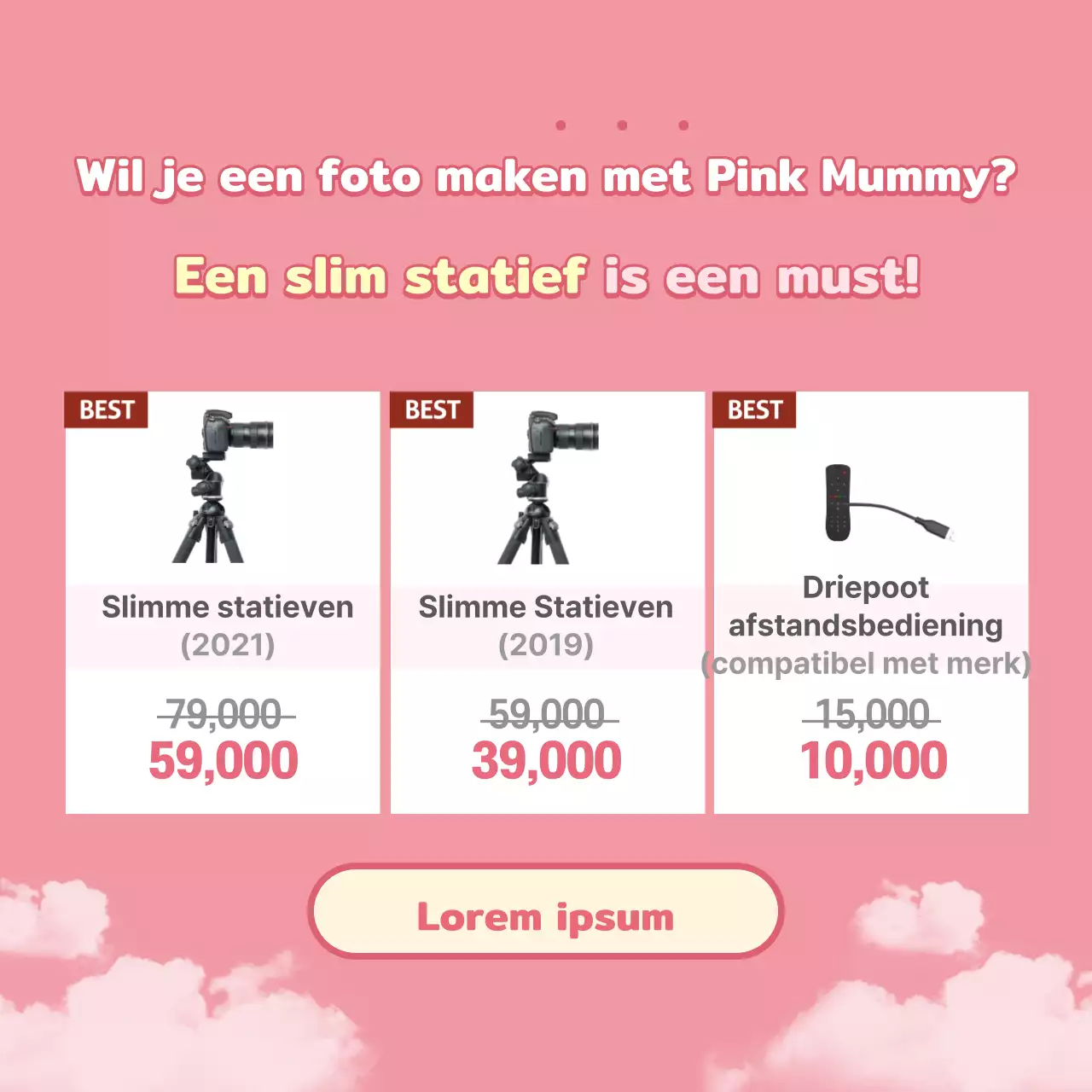 Roze mummie attracties cardnews ontwerp in roze