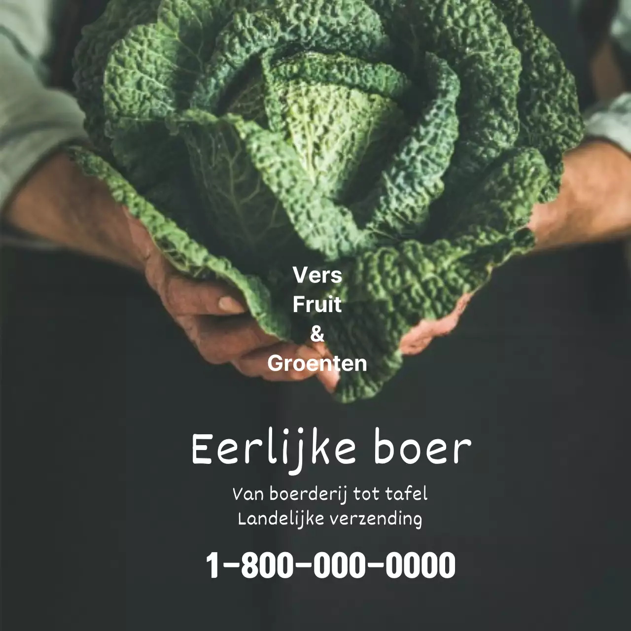 Groene foto markeert nette boer