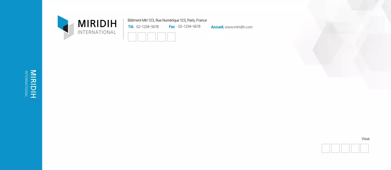 Enveloppes bleues simples aux couleurs de l'entreprise