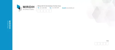 Enveloppes bleues simples aux couleurs de l'entreprise