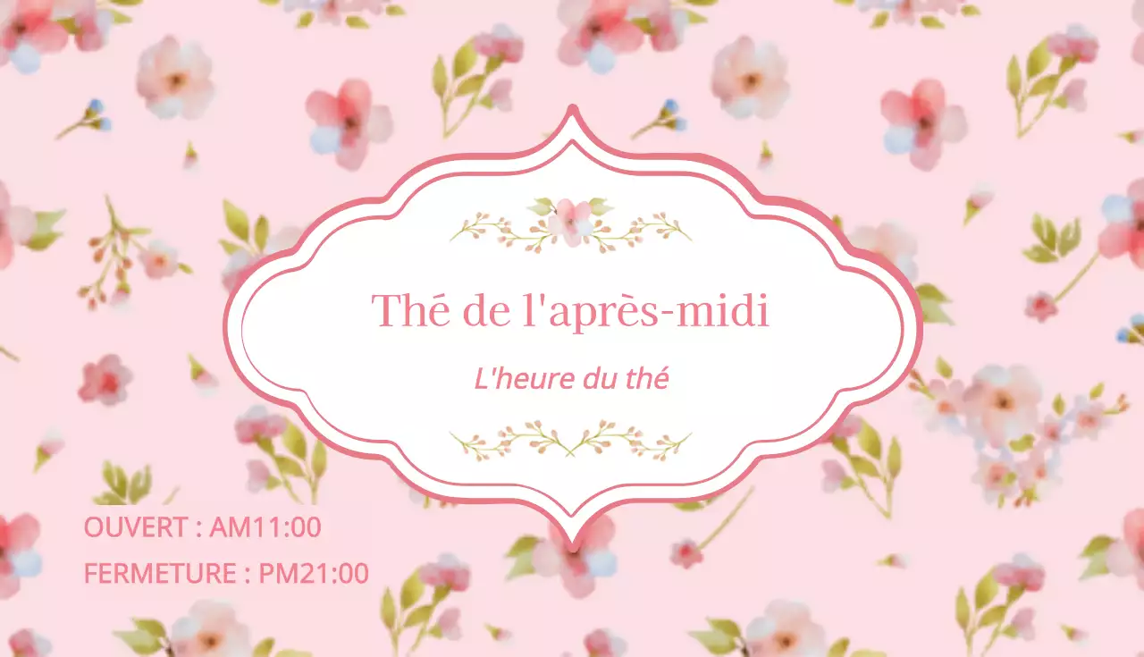 L'heure du thé de l'après-midi