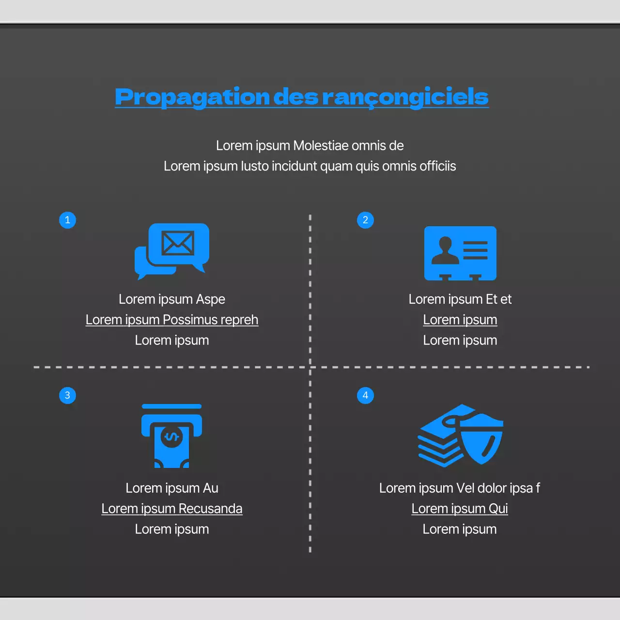 Carte de ransomware bleu et noirnews