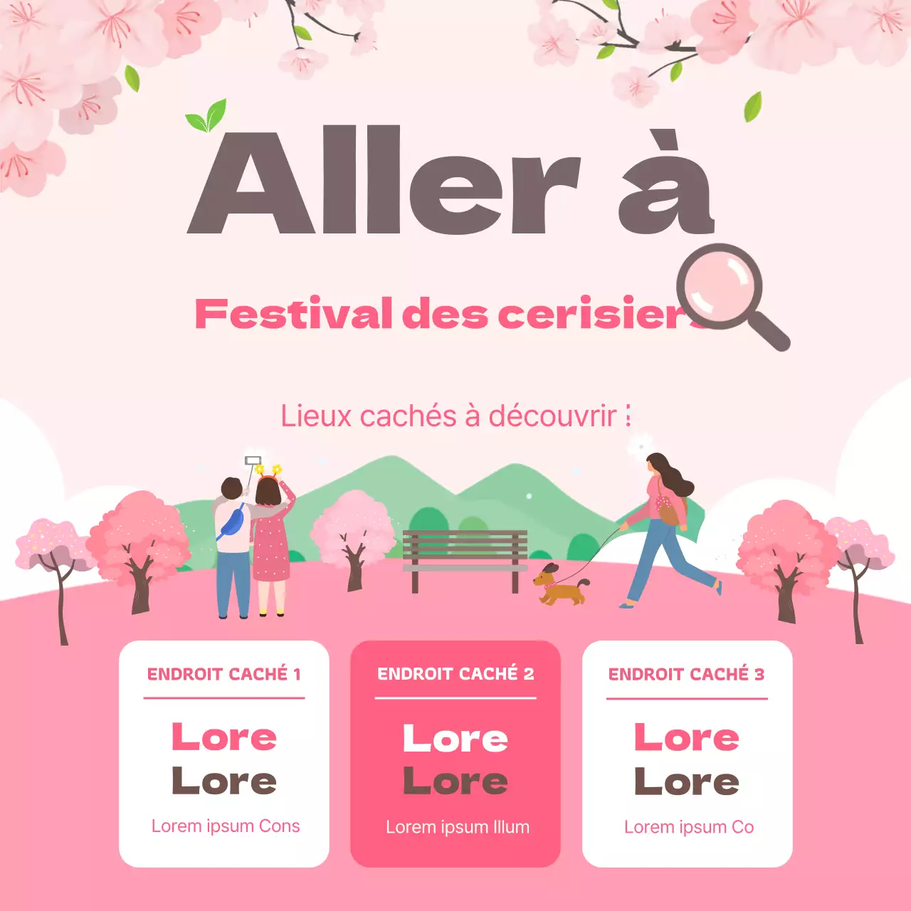 Des fleurs de cerisier roses sur Instagram