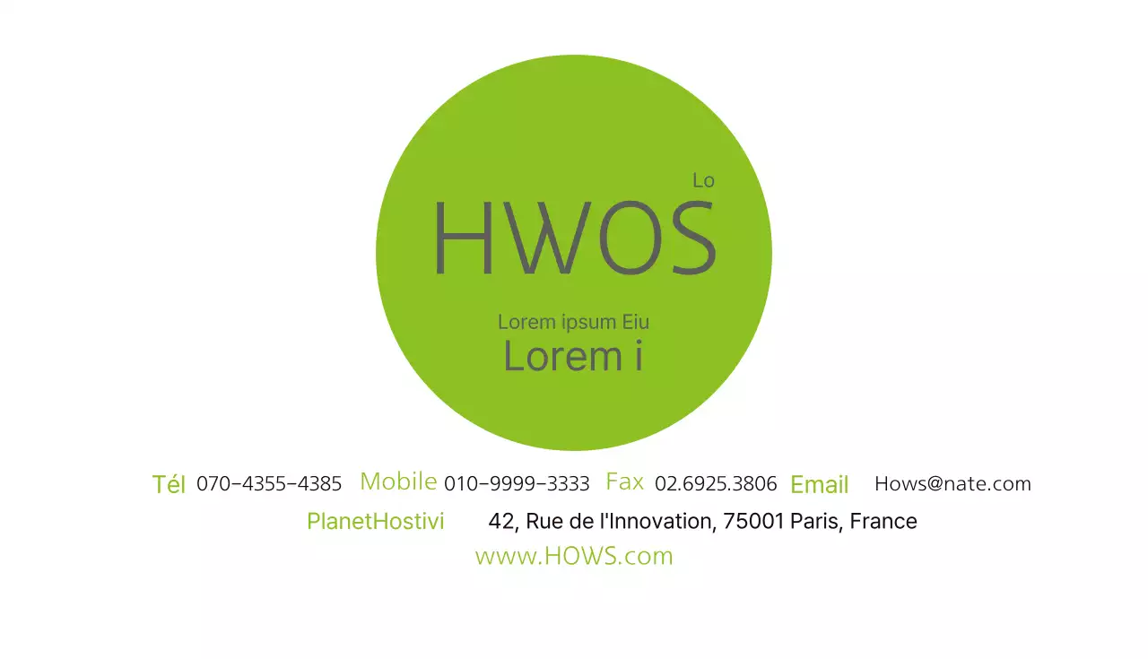 GreenSimpleBusinessCard