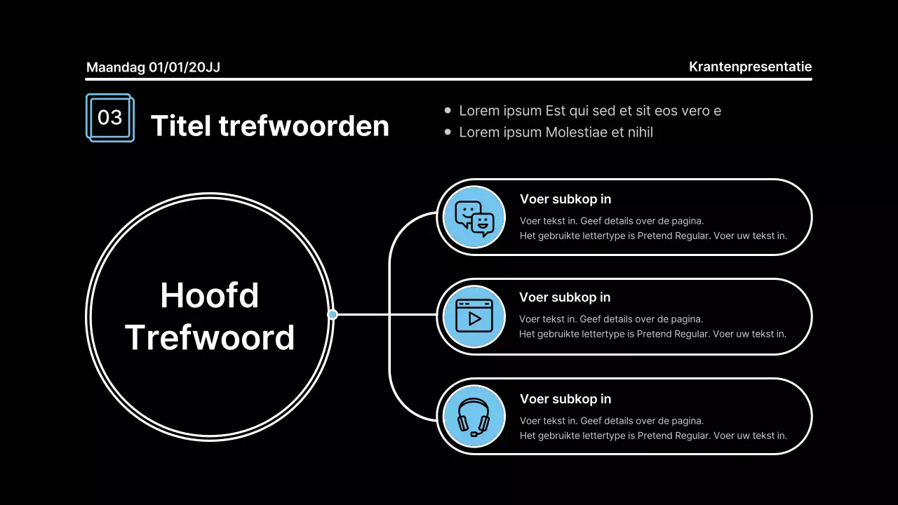 Aandachttrekkende presentatie met vette lijnen in een krantenconcept op een zwarte achtergrond