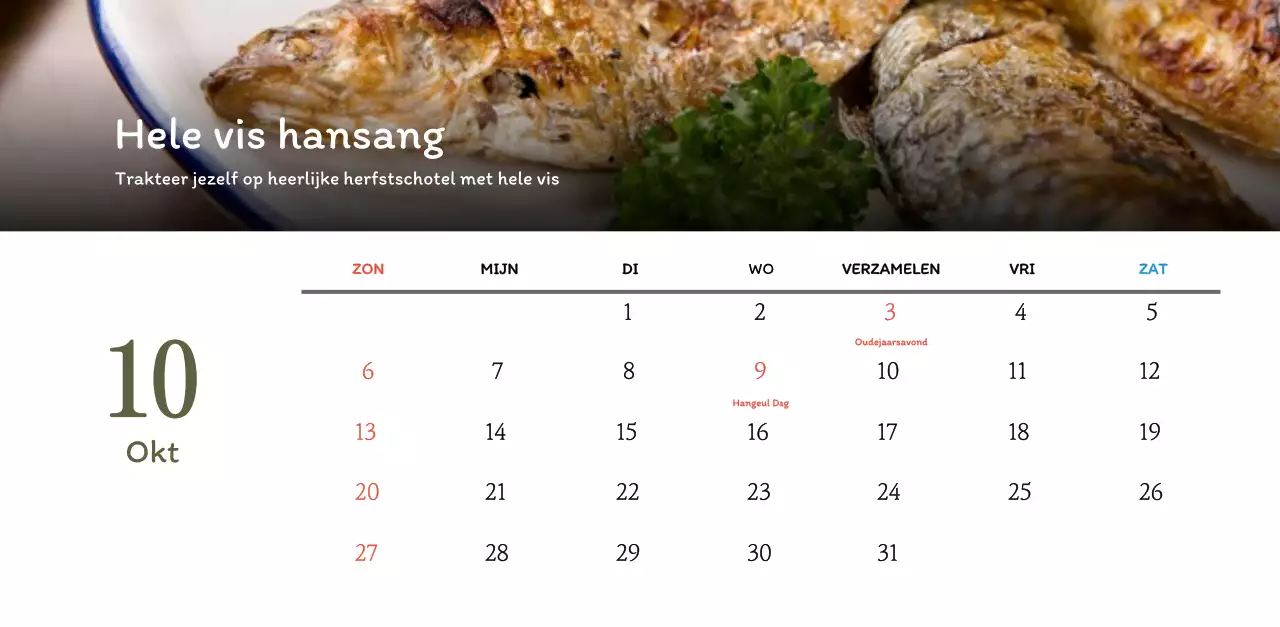 Traditioneel Koreaans restaurant concept coupon kalender in beige en bruin