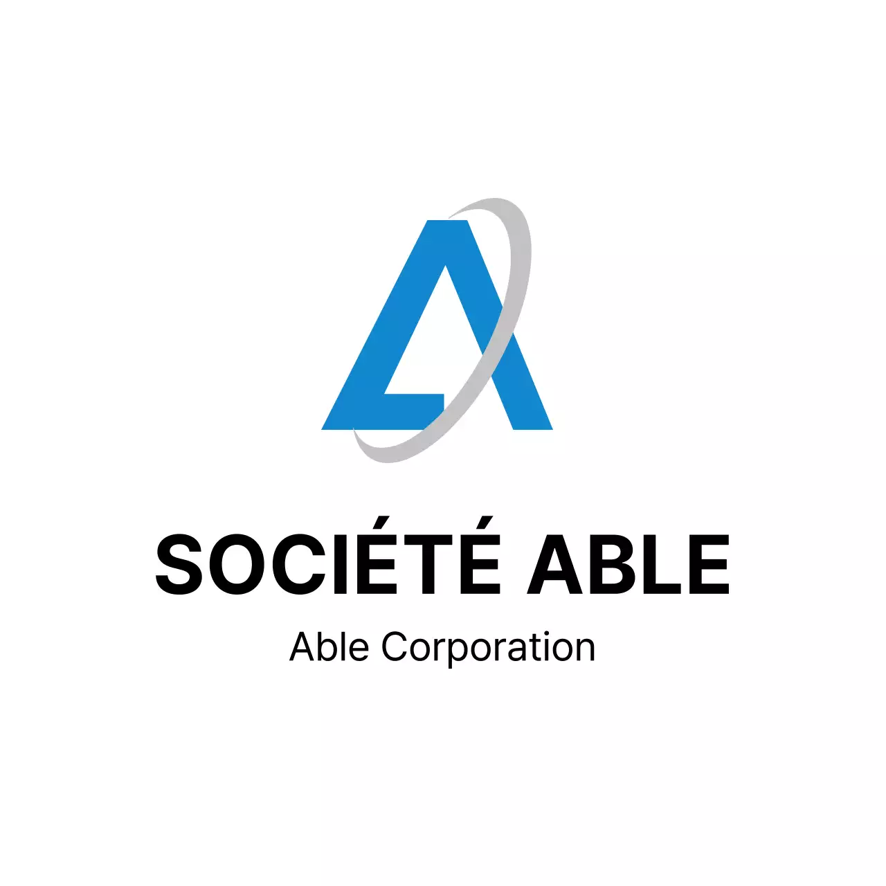 Logo bleu simple logo de l'entreprise panneau de signalisation