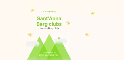 Een heldere en jeugdige bergclub in geel en chartreuse