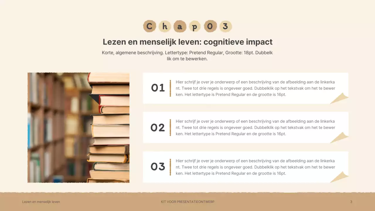 Presentatiepakket met sentimentele handgetekende boekillustraties in bruin en groen