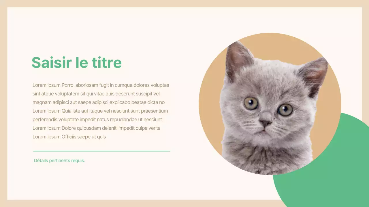 Présentation des animaux de compagnie