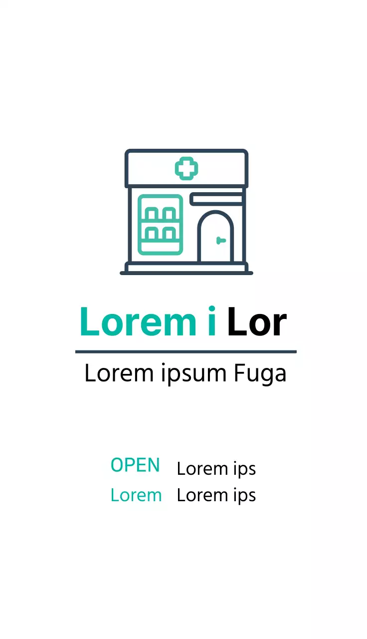 blauwe illustratie pictogram ziekenhuis apotheek