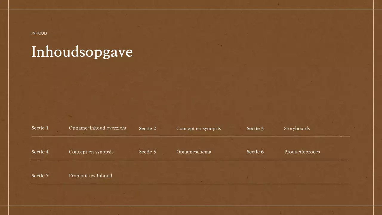 Album Scrapbooking Concept Film Voorstel in Beige Bruin