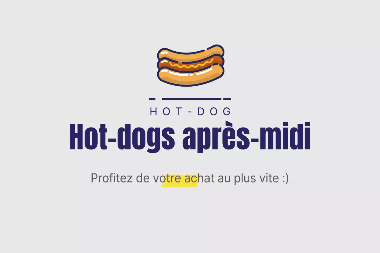Hot-dogs dans l'après-midi