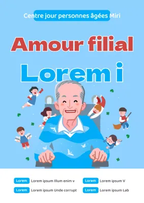 Guide de recrutement des bénévoles pour le centre de soins pour personnes âgées bleu ciel et rouge