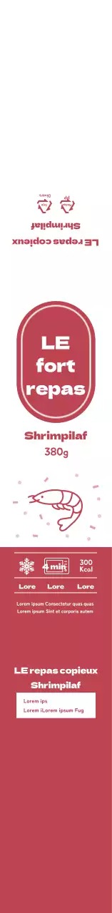 Icône rouge simple pilaf bento